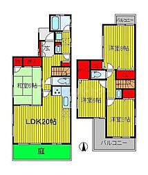 高田一戸建て 2階4LDKの間取り