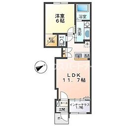 エクレール　eclair 1階1LDKの間取り