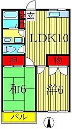 Nステージ逆井 2LDKの間取図画像