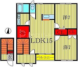BelleLeadM 2LDKの間取図画像