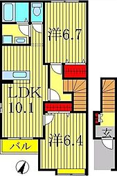 リリーオブザバレー 2LDKの間取図画像