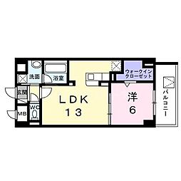 Y's STATE 天王台 1LDKの間取図画像