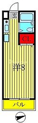 サンライズ北柏 ワンルームの間取図画像