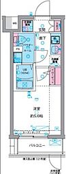 GENOVIA天王台 1Kの間取図画像