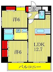 エターナルコートおおたかの森 2LDKの間取図画像