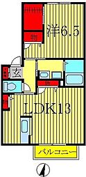 パストラルセゾン・C 1LDKの間取図画像