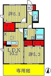 サン・フォレスト 2LDKの間取図画像