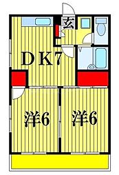 コーポCELG 2DKの間取図画像