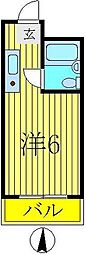 ジュネパレス柏第28 ワンルームの間取図画像