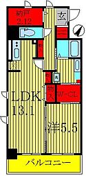 VESTA 1LDKの間取図画像