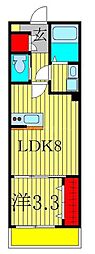 ルミエール 1LDKの間取図画像