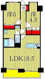 サングレース豊四季 2LDKの間取図画像