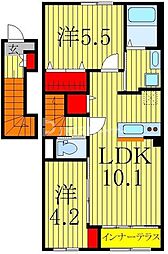 エルフォルク 2LDKの間取図画像
