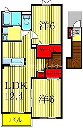 レイクサイド柏の葉壱番館 2LDKの間取図画像
