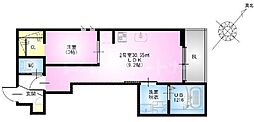 REGALEST rice 1LDKの間取図画像