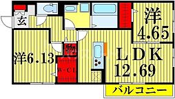 メゾンエール 2LDKの間取図画像