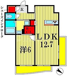 BrilliantViewCentralPark 1LDKの間取図画像