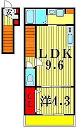 ハレレア南柏 1LDKの間取図画像