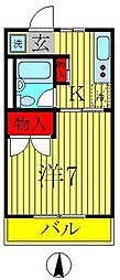 間取図画像 1K