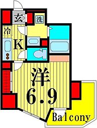 ＨＹ’ｓ　梅島　Ｃｏｎｆｏｒｔ 9階1Kの間取り