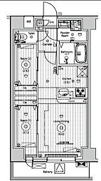 メイクスアート五反野 9階2LDKの間取り