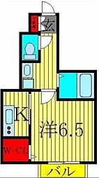 JR常磐線 亀有駅 徒歩10分の賃貸アパート 1階1Kの間取り