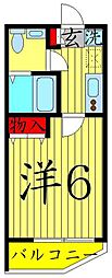 NSGATE亀有 1階1Kの間取り