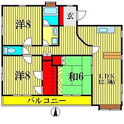 寺嶋ビル 3階3LDKの間取り