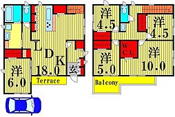 プランドールＨ 2階5LDKの間取り