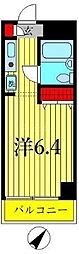 コスモ亀有V 8階1Kの間取り