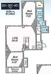 間取図画像 2LDK
