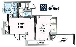 Clavius ZEH 1LDKの間取図画像