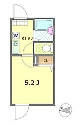 (仮称)リブ南花畑3丁目 1Kの間取図画像