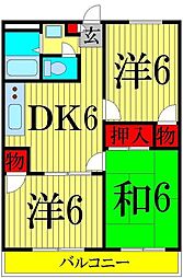 アンザ・ベルテ3 3DKの間取図画像