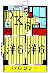 ニューオリンズマンション 2DKの間取図画像