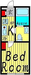 レピュア綾瀬レジデンス 1Kの間取図画像