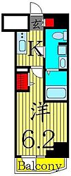 クレヴィスタ北綾瀬 1Kの間取図画像