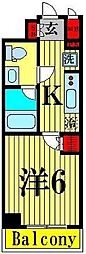 Risingplace綾瀬三番館 1Kの間取図画像