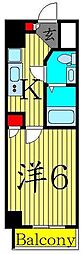 レーヴ・ド・クレエ綾瀬 1Kの間取図画像