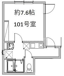 OPEN RISE西綾瀬I 1Kの間取図画像