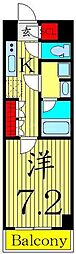 ジェノヴィア五反野スカイガーデン 1Kの間取図画像