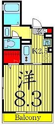 レジデンス・ミナ 1Kの間取図画像