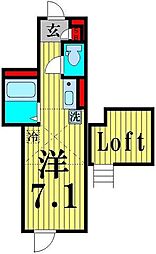 リブリ・モコプル ワンルームの間取図画像