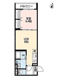 robot home 青井 1LDKの間取図画像