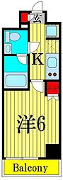 リヴシティ綾瀬WEST 1Kの間取図画像