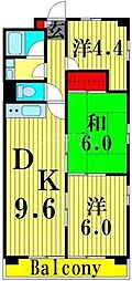 サンセットプラザ 3DKの間取図画像