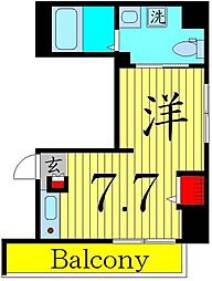 足立綾瀬TKビル ワンルームの間取図画像