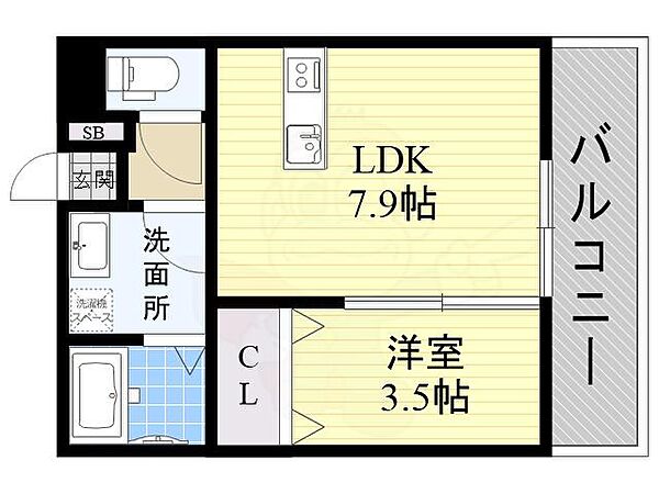 大阪府堺市堺区石津町２丁(賃貸アパート1LDK・3階・29.60㎡)の写真 その2