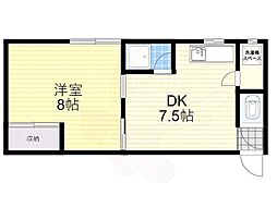 大和屋ビル 1DKの間取図画像