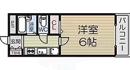 藝韻荘 2階1Kの間取り